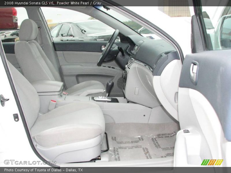 Powder White Pearl / Gray 2008 Hyundai Sonata GLS V6