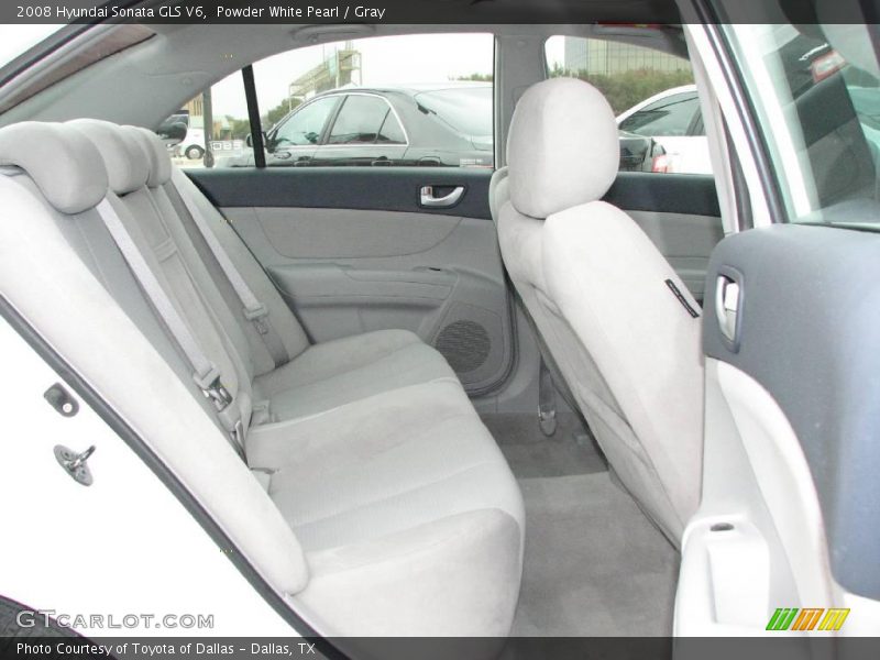 Powder White Pearl / Gray 2008 Hyundai Sonata GLS V6