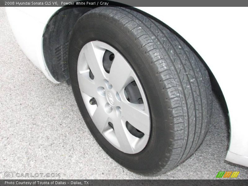 Powder White Pearl / Gray 2008 Hyundai Sonata GLS V6