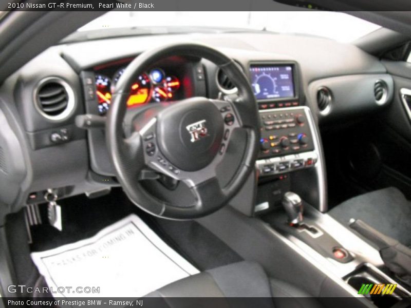 Pearl White / Black 2010 Nissan GT-R Premium