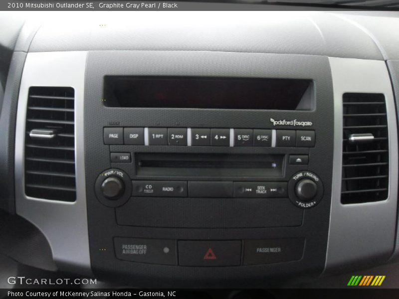 Graphite Gray Pearl / Black 2010 Mitsubishi Outlander SE