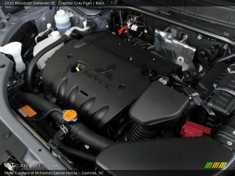 Graphite Gray Pearl / Black 2010 Mitsubishi Outlander SE