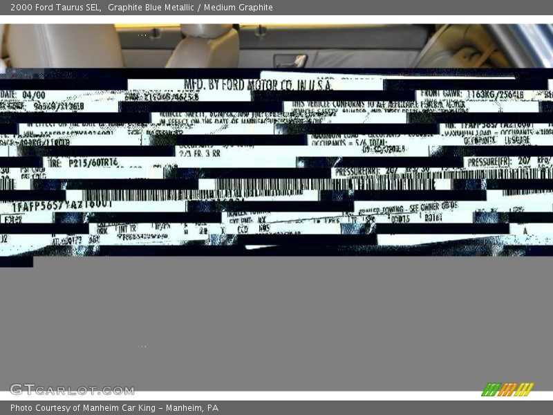 Graphite Blue Metallic / Medium Graphite 2000 Ford Taurus SEL