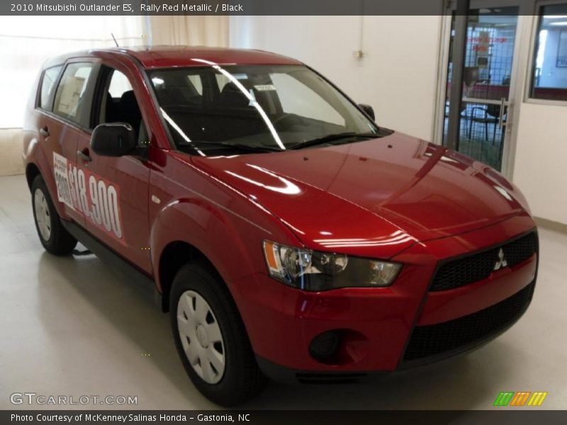 Rally Red Metallic / Black 2010 Mitsubishi Outlander ES