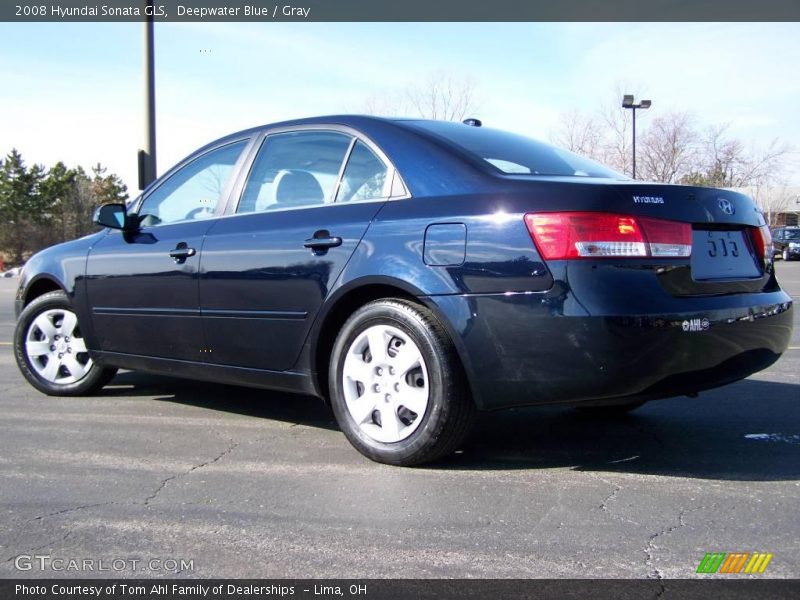 Deepwater Blue / Gray 2008 Hyundai Sonata GLS