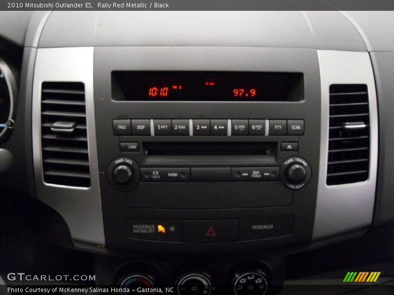 Rally Red Metallic / Black 2010 Mitsubishi Outlander ES