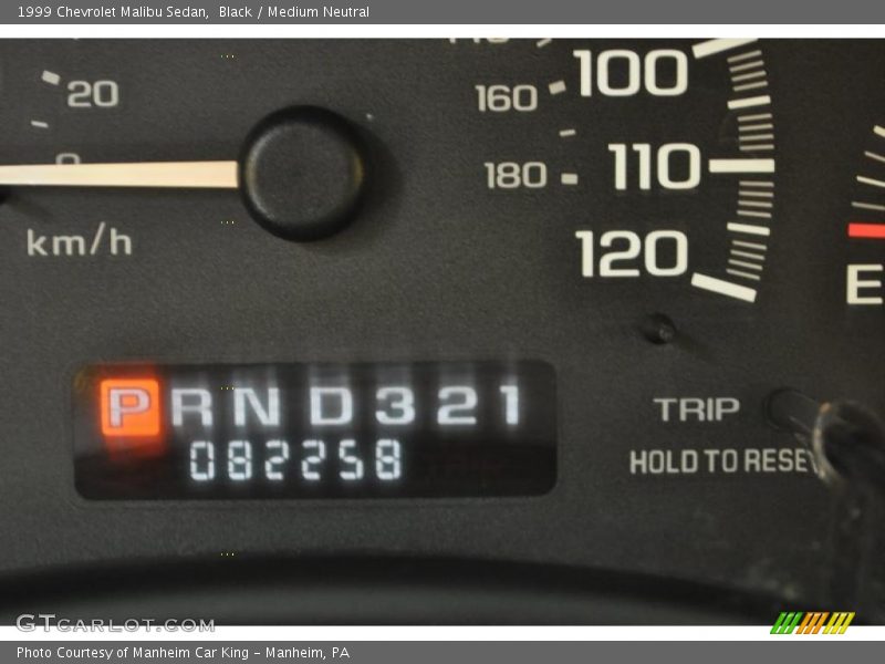 Black / Medium Neutral 1999 Chevrolet Malibu Sedan