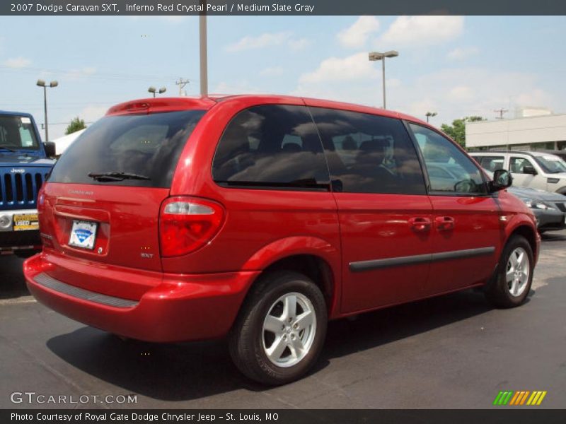 Inferno Red Crystal Pearl / Medium Slate Gray 2007 Dodge Caravan SXT