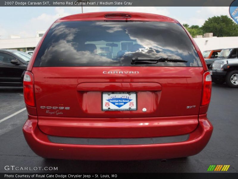 Inferno Red Crystal Pearl / Medium Slate Gray 2007 Dodge Caravan SXT