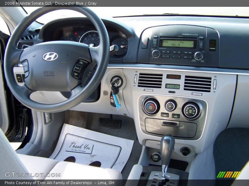 Deepwater Blue / Gray 2008 Hyundai Sonata GLS