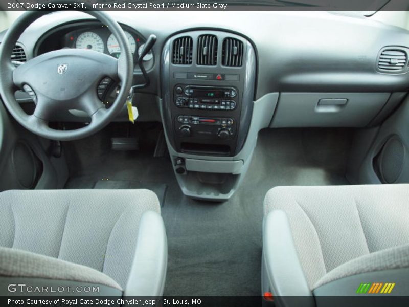 Inferno Red Crystal Pearl / Medium Slate Gray 2007 Dodge Caravan SXT