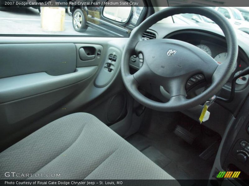 Inferno Red Crystal Pearl / Medium Slate Gray 2007 Dodge Caravan SXT