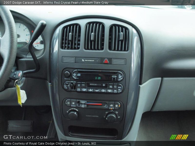 Inferno Red Crystal Pearl / Medium Slate Gray 2007 Dodge Caravan SXT