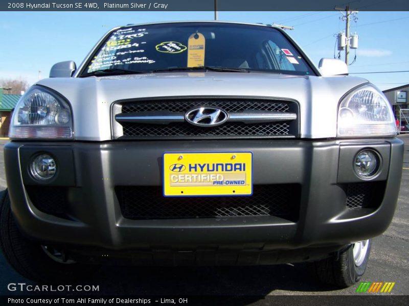Platinum Silver / Gray 2008 Hyundai Tucson SE 4WD