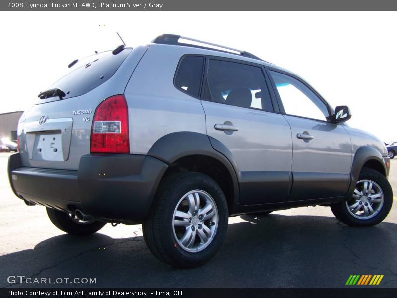 Platinum Silver / Gray 2008 Hyundai Tucson SE 4WD