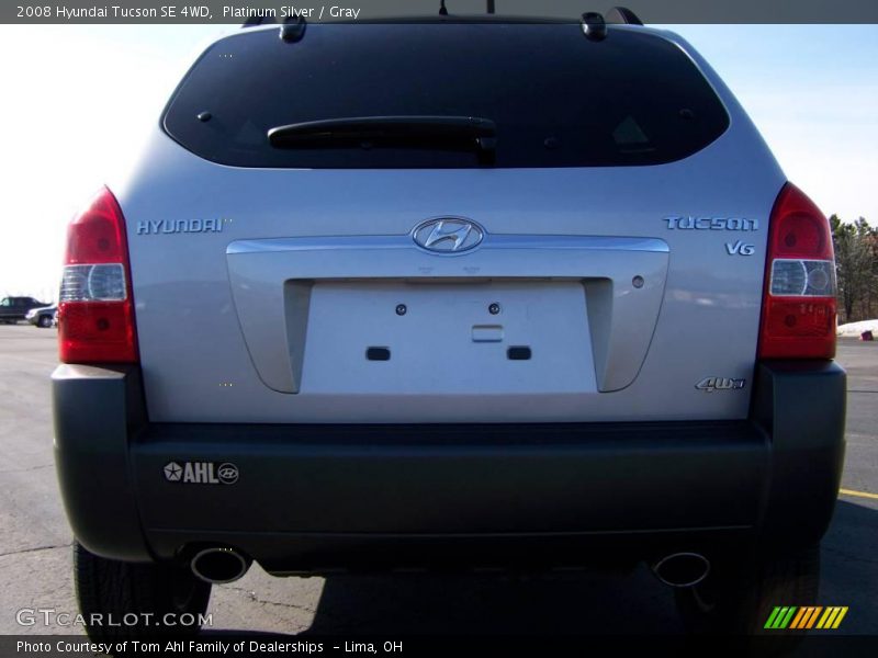 Platinum Silver / Gray 2008 Hyundai Tucson SE 4WD