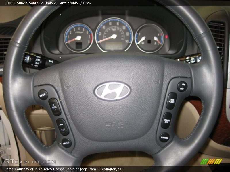 Arctic White / Gray 2007 Hyundai Santa Fe Limited