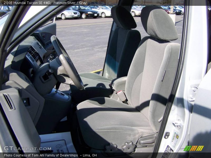 Platinum Silver / Gray 2008 Hyundai Tucson SE 4WD