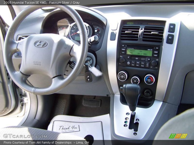 Platinum Silver / Gray 2008 Hyundai Tucson SE 4WD