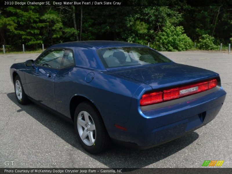 Deep Water Blue Pearl / Dark Slate Gray 2010 Dodge Challenger SE