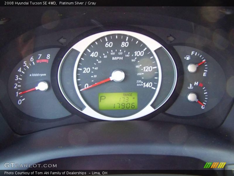 Platinum Silver / Gray 2008 Hyundai Tucson SE 4WD
