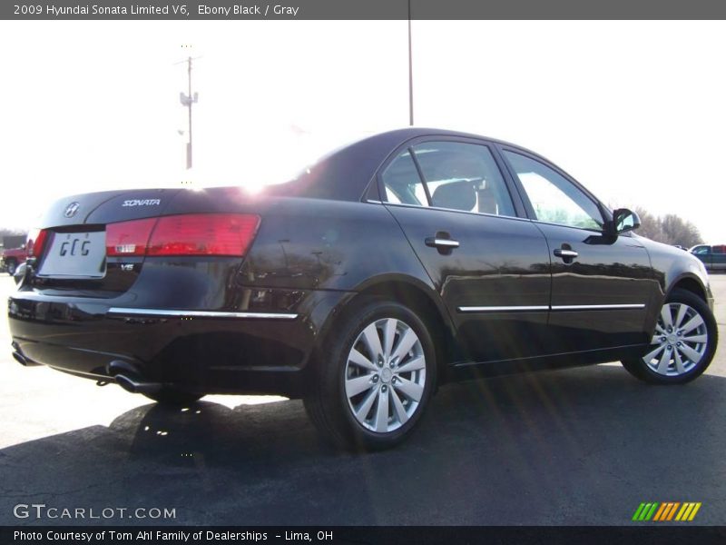 Ebony Black / Gray 2009 Hyundai Sonata Limited V6