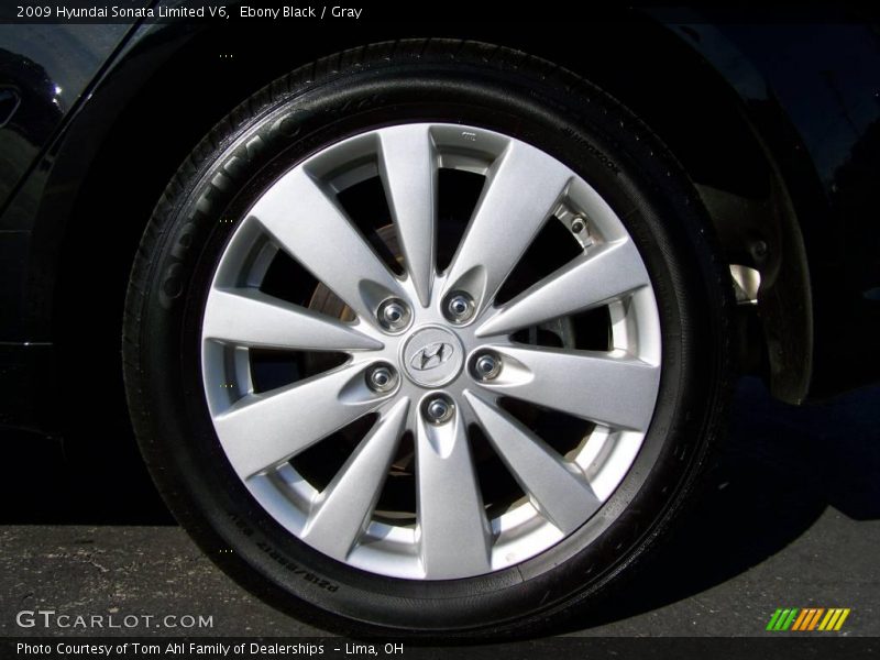 Ebony Black / Gray 2009 Hyundai Sonata Limited V6