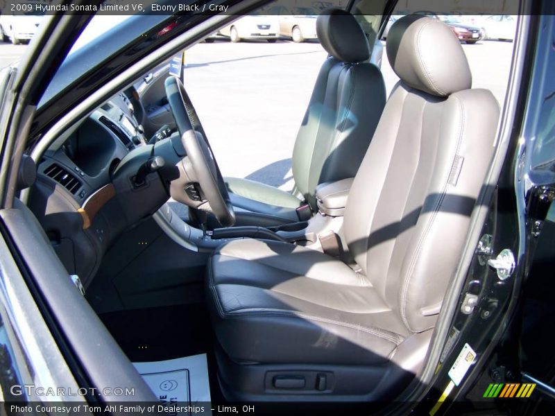 Ebony Black / Gray 2009 Hyundai Sonata Limited V6