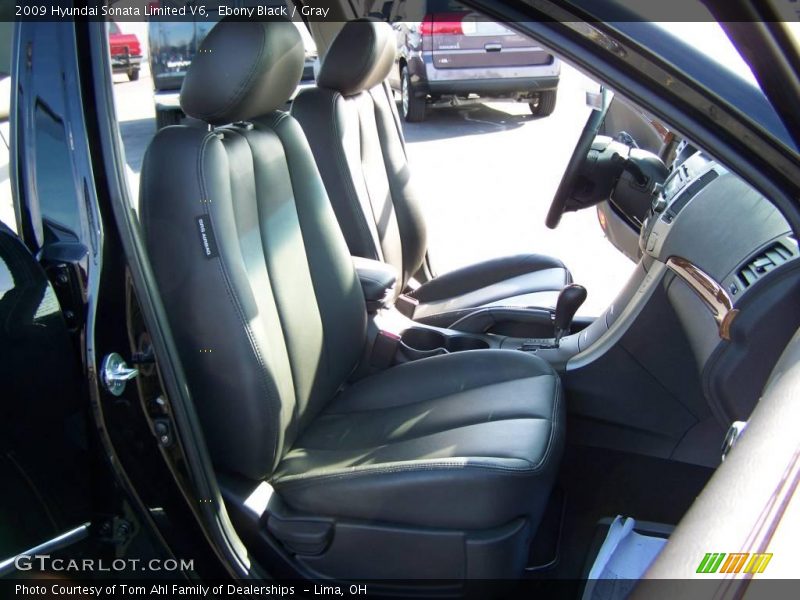 Ebony Black / Gray 2009 Hyundai Sonata Limited V6
