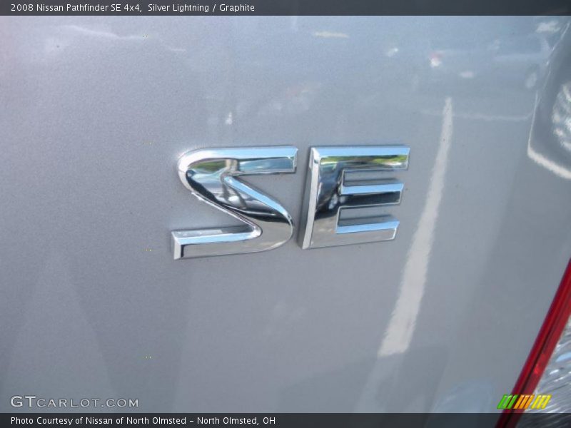 Silver Lightning / Graphite 2008 Nissan Pathfinder SE 4x4