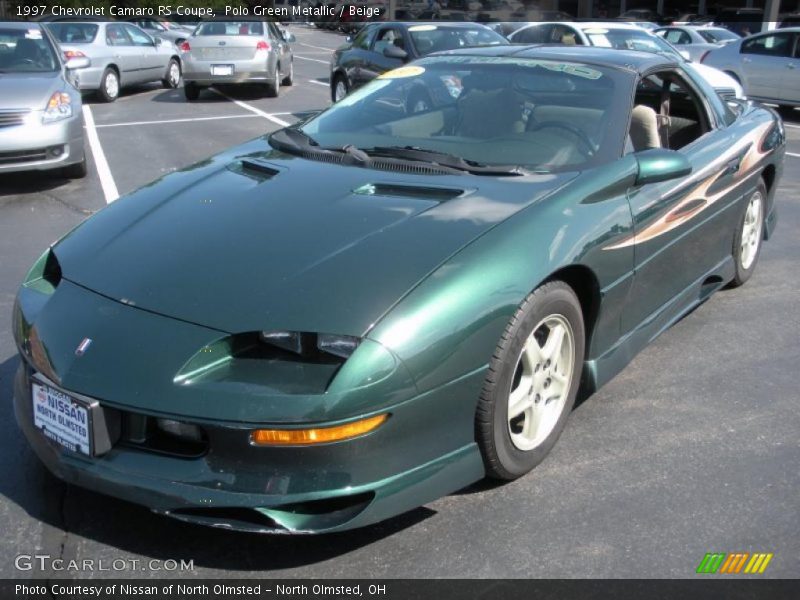 Polo Green Metallic / Beige 1997 Chevrolet Camaro RS Coupe