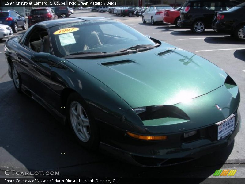 Polo Green Metallic / Beige 1997 Chevrolet Camaro RS Coupe