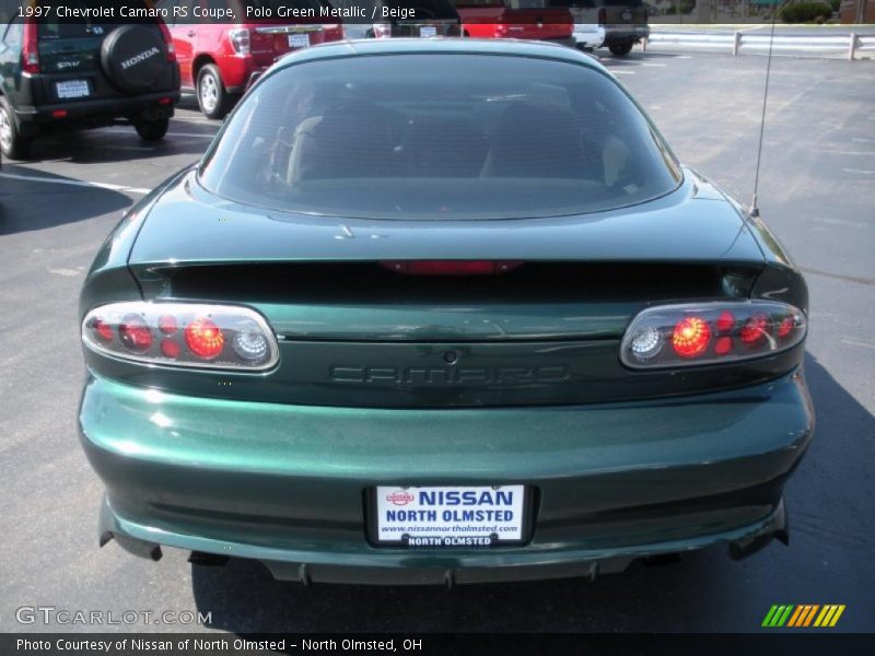 Polo Green Metallic / Beige 1997 Chevrolet Camaro RS Coupe