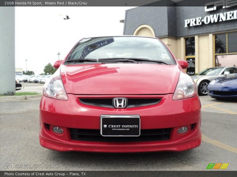 Milano Red / Black/Grey 2008 Honda Fit Sport