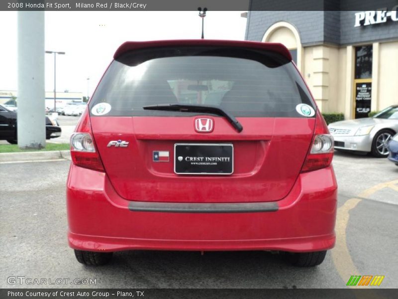 Milano Red / Black/Grey 2008 Honda Fit Sport