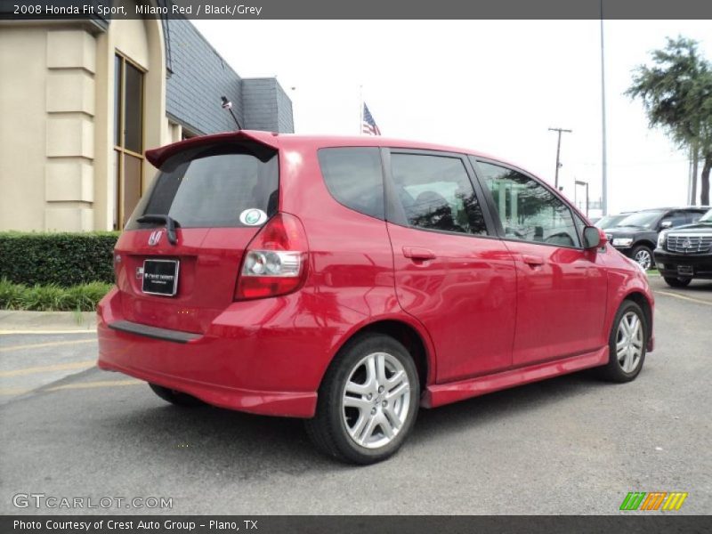 Milano Red / Black/Grey 2008 Honda Fit Sport