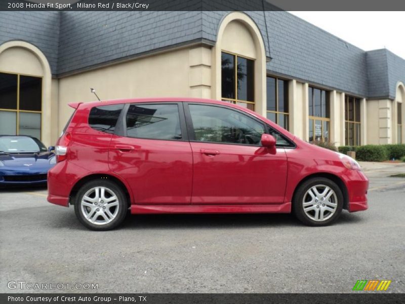 Milano Red / Black/Grey 2008 Honda Fit Sport