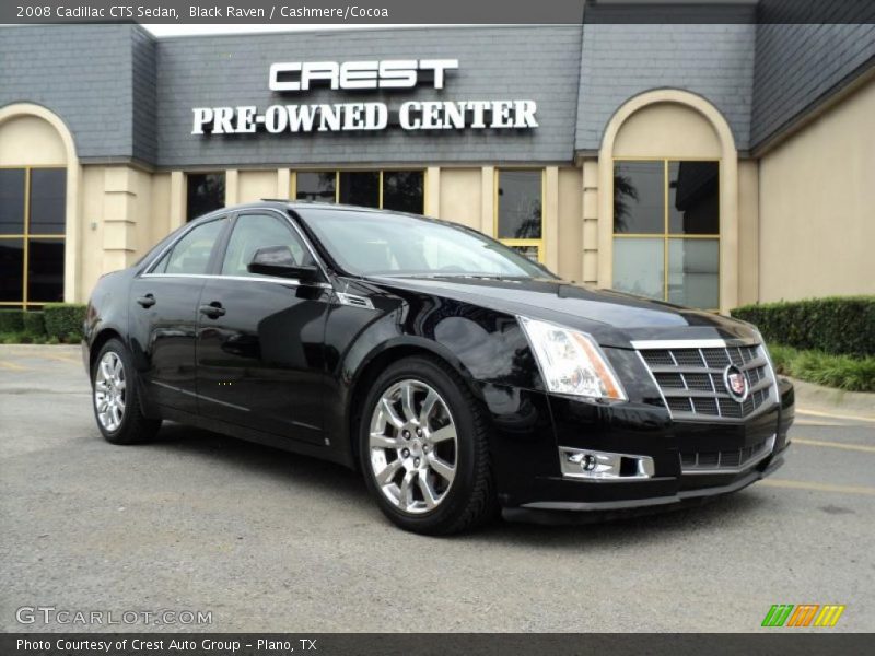 Black Raven / Cashmere/Cocoa 2008 Cadillac CTS Sedan