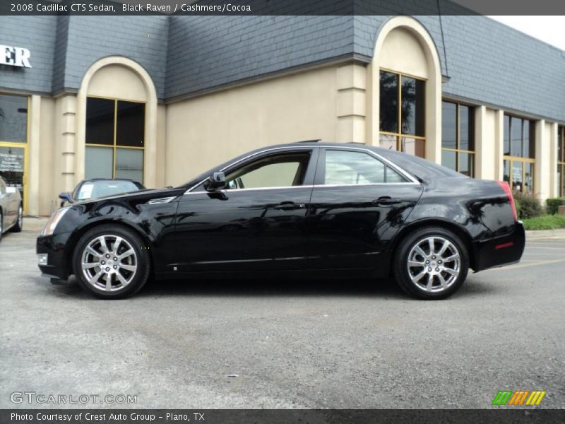 Black Raven / Cashmere/Cocoa 2008 Cadillac CTS Sedan