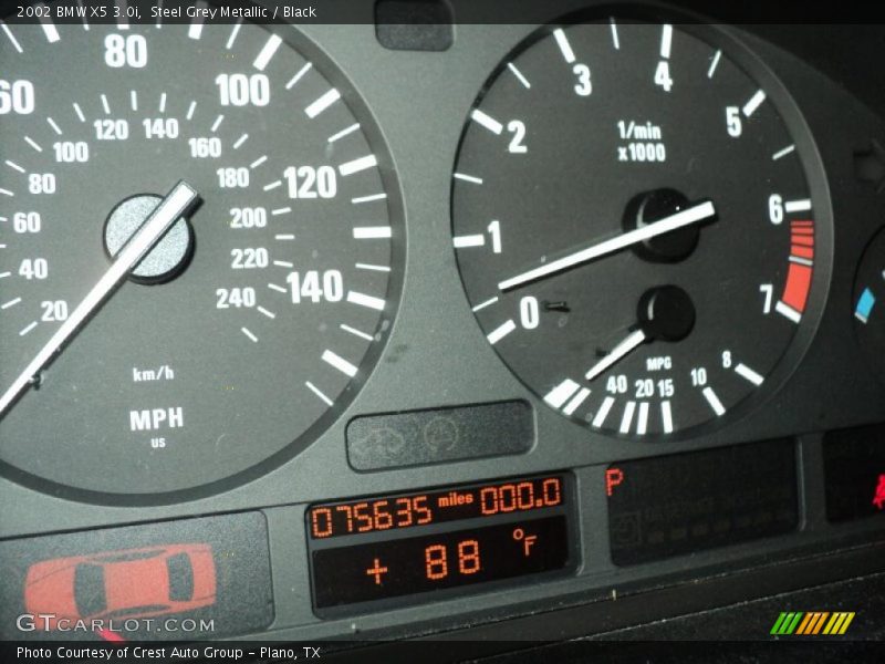 Steel Grey Metallic / Black 2002 BMW X5 3.0i