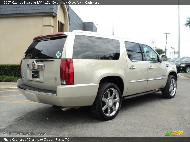 Gold Mist / Cocoa/Light Cashmere 2007 Cadillac Escalade ESV AWD