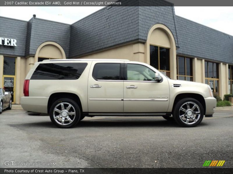 Gold Mist / Cocoa/Light Cashmere 2007 Cadillac Escalade ESV AWD