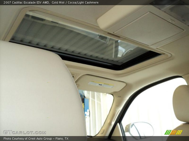Gold Mist / Cocoa/Light Cashmere 2007 Cadillac Escalade ESV AWD