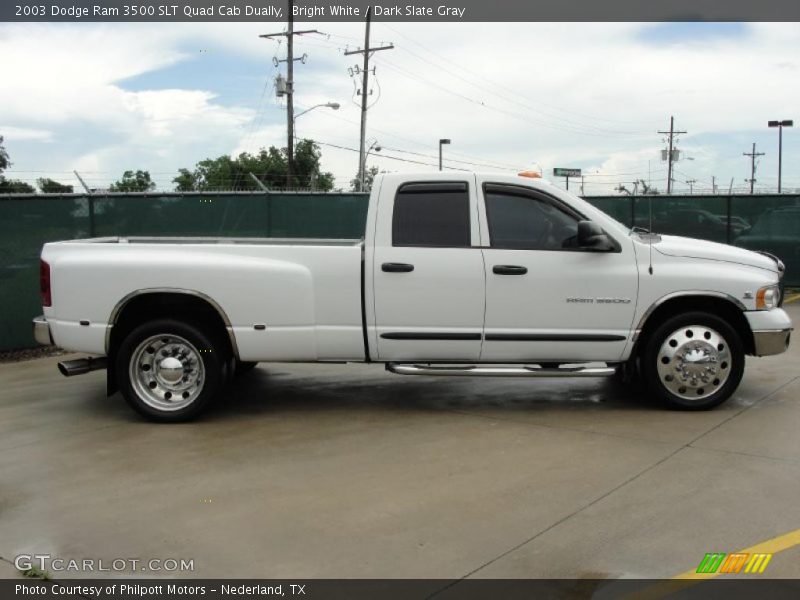 Bright White / Dark Slate Gray 2003 Dodge Ram 3500 SLT Quad Cab Dually