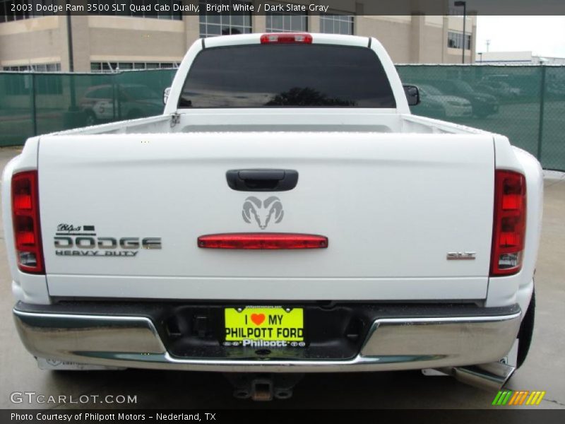 Bright White / Dark Slate Gray 2003 Dodge Ram 3500 SLT Quad Cab Dually