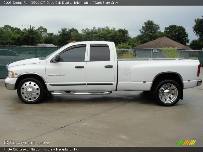 Bright White / Dark Slate Gray 2003 Dodge Ram 3500 SLT Quad Cab Dually