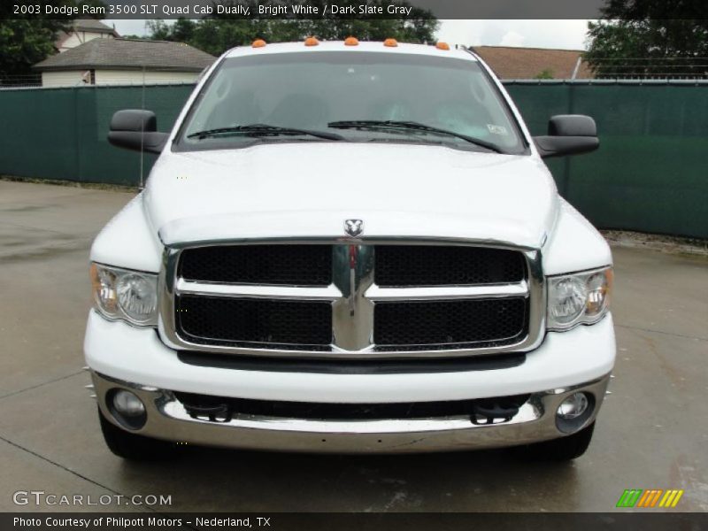 Bright White / Dark Slate Gray 2003 Dodge Ram 3500 SLT Quad Cab Dually