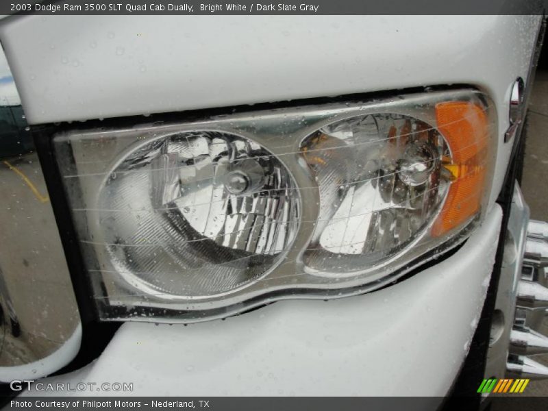Bright White / Dark Slate Gray 2003 Dodge Ram 3500 SLT Quad Cab Dually