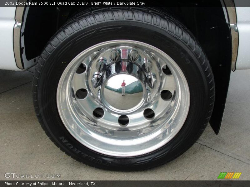 Bright White / Dark Slate Gray 2003 Dodge Ram 3500 SLT Quad Cab Dually