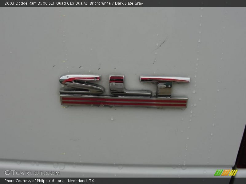 Bright White / Dark Slate Gray 2003 Dodge Ram 3500 SLT Quad Cab Dually